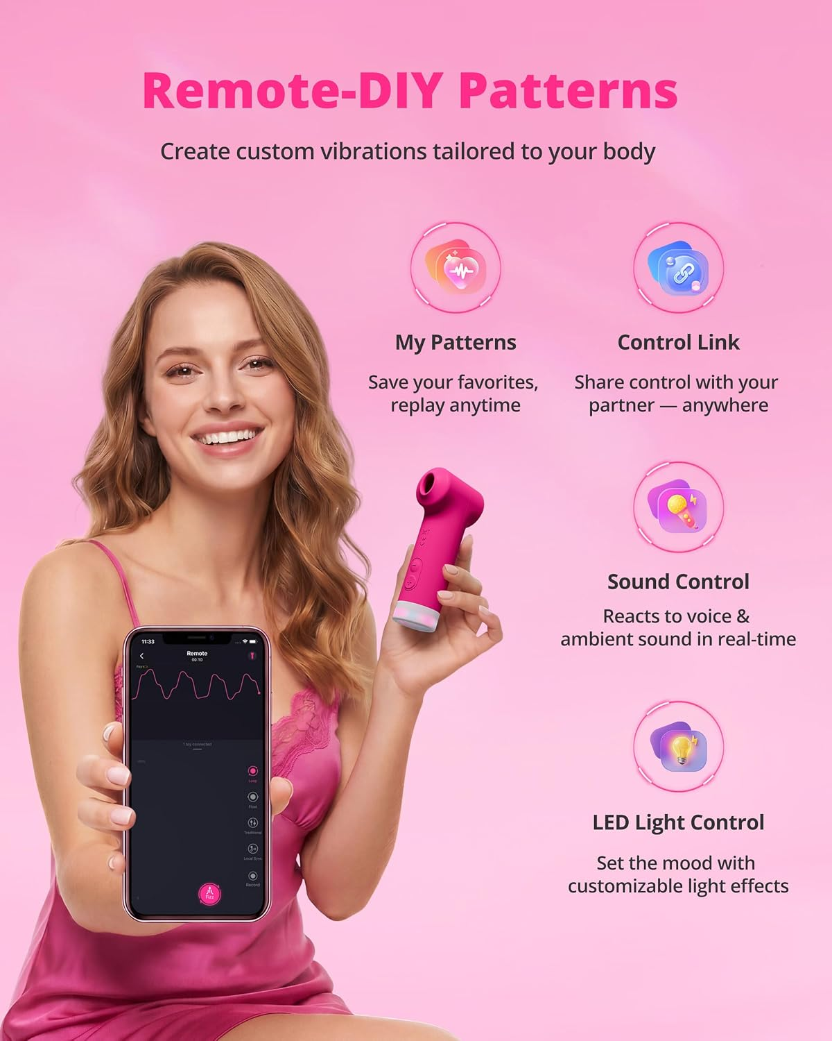 Fizz - Dual-Head Customizable Clitoral Vibrator With Oral-Like Suction & Tapping