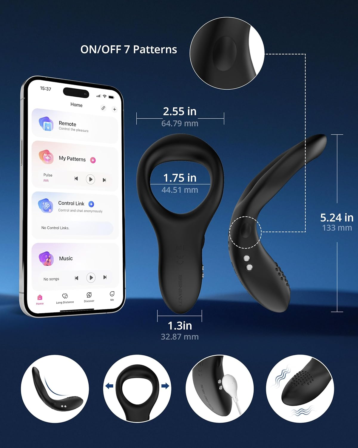 Ridge - App-Controlled Vibrating & Rotating Anal Beads